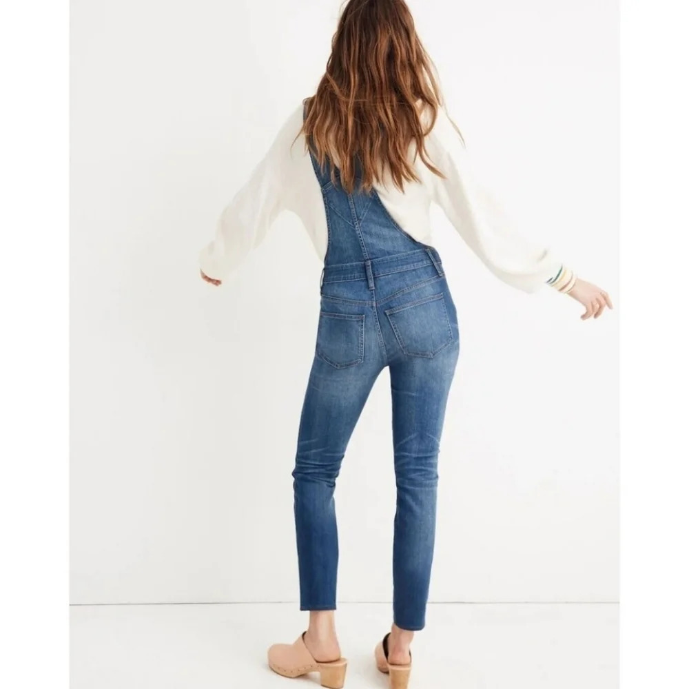 Madewell Skinny Denim bib overalls in Camila wash size xsmall - Picture 5 of 13
